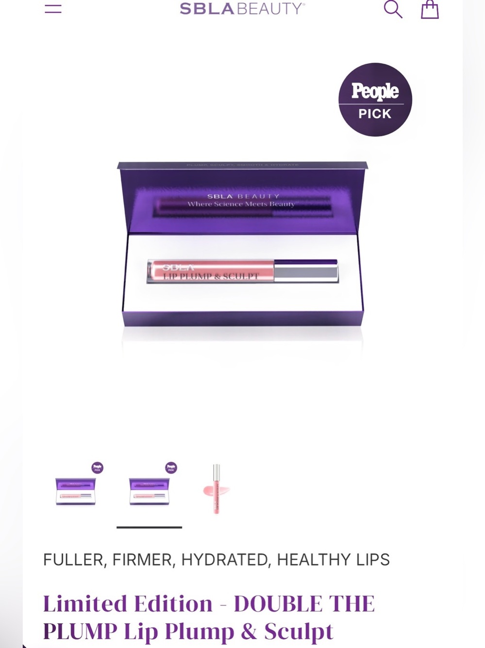 SBLA Beauty/ Limited Edition/The Double the Lip Plump & Sculpt/Christie (Pink)